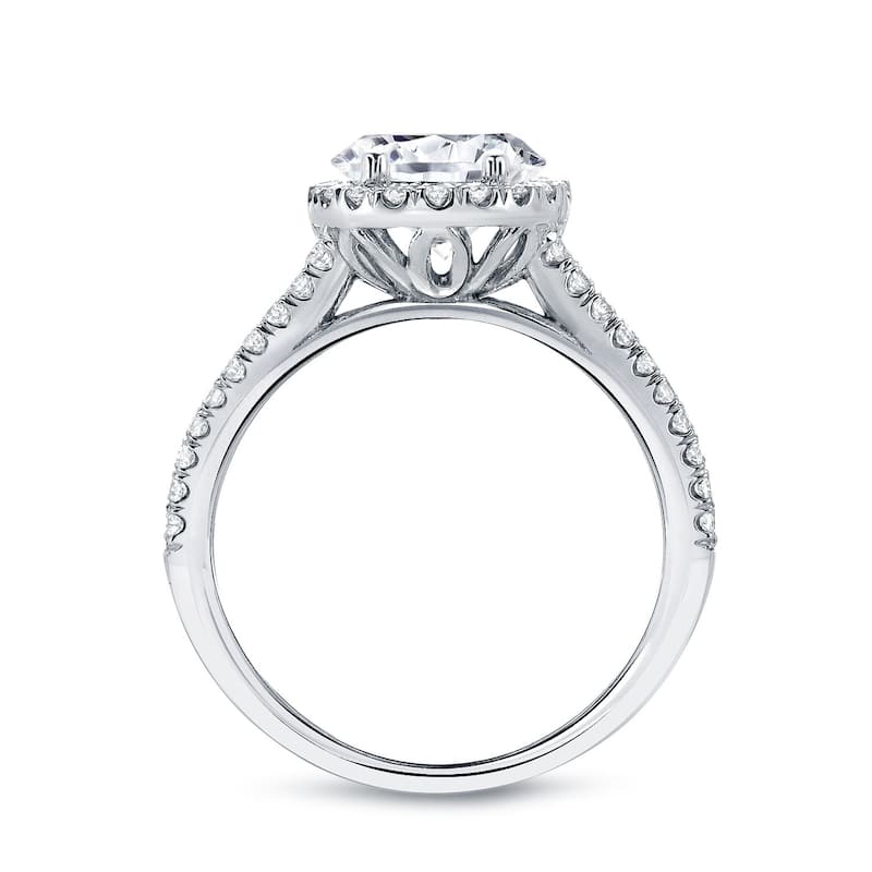 Auriya 1 1/3ctw Round Halo Diamond Engagement Ring 14k Gold Certified (H-I, SI1-SI2)