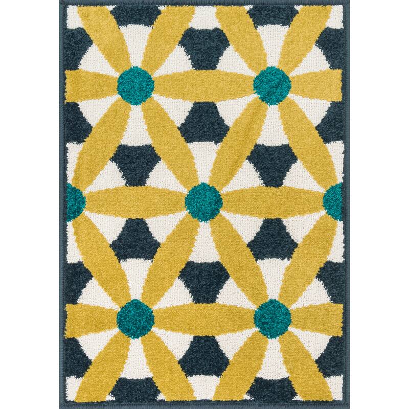 Alexander Home Geometric Palm Rug
