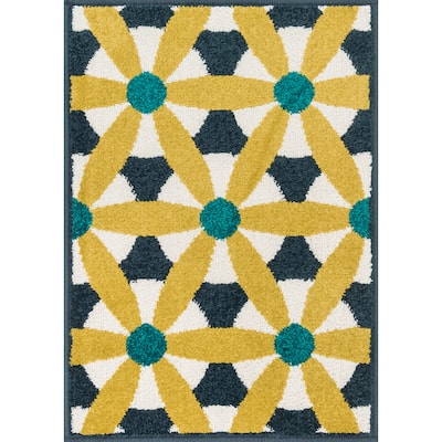 Alexander Home Geometric Palm Rug