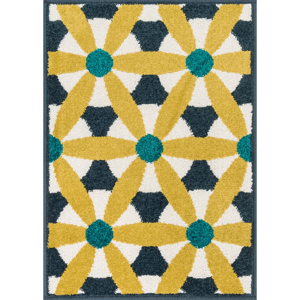 Alexander Home Geometric Palm Rug
