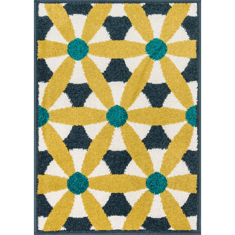 Alexander Home Geometric Palm Rug