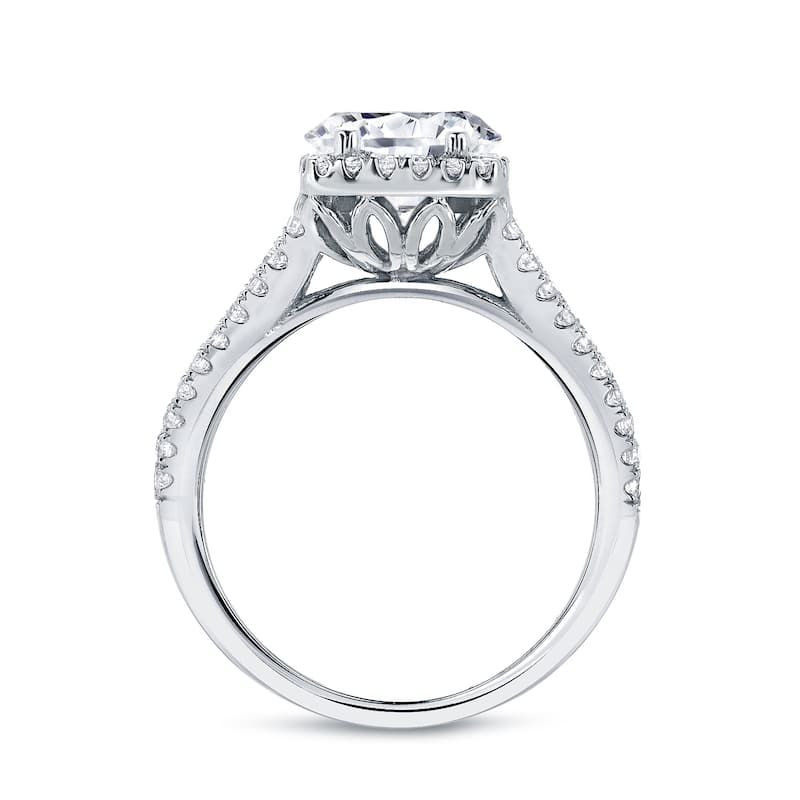 14k Gold Princess-Cut 1 1/4ct TDW Diamond Halo Engagement Ring by Auriya (SI1-SI2)