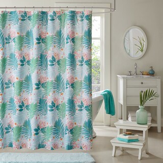 Intelligent Design Lilo Aqua Printed Shower Curtain