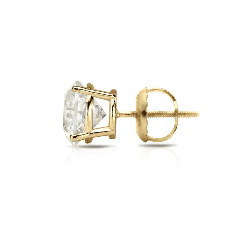 Auriya 18k Gold 3/4ct TW Clarity-enhanced Diamond Stud Earrings (J-K, I2-I3)