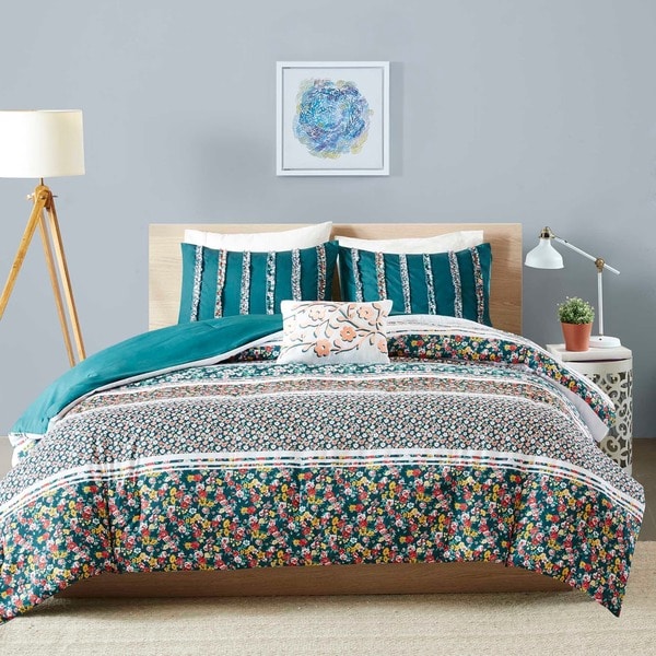 Intelligent Design Amelia Teal 5-piece Comforter Set