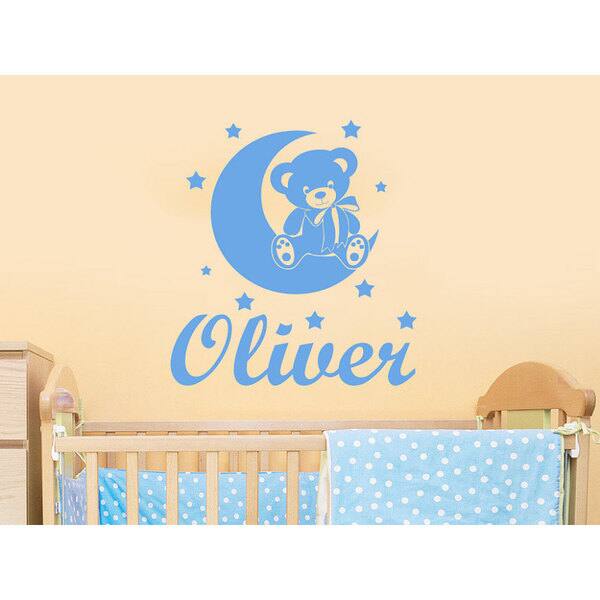 Personalized Boys' Wall Sticker Decal – Custom Name For Nursery, Bedroom | Football, Space, Nautical Themes