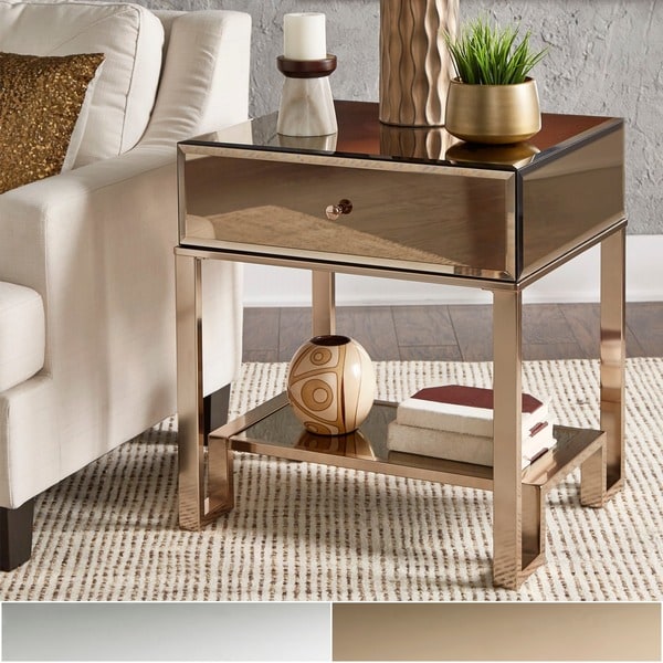 Akiko Mirrored 1-Drawer End Table by iNSPIRE Q Bold. Opens flyout.