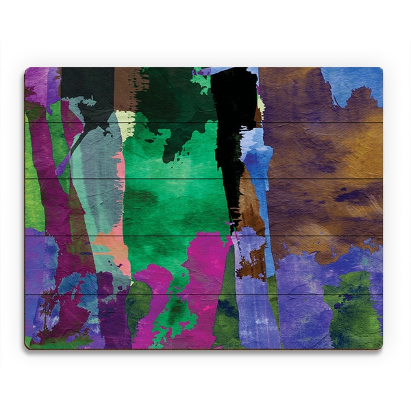 'Purple Forest' Wooden Wall Art Print