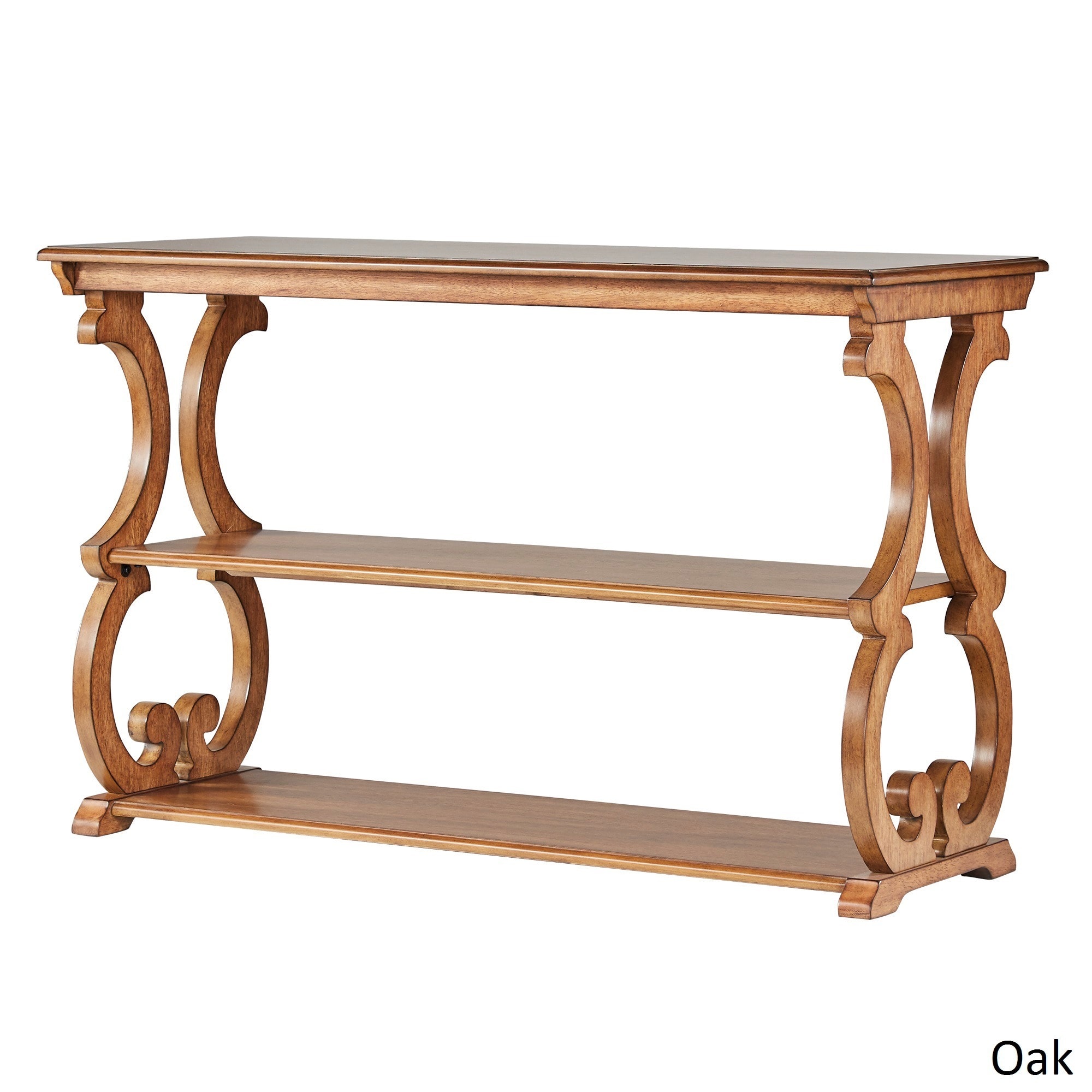 Lorraine wood scroll tv stand sofa store table by inspire q classic