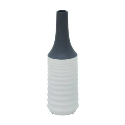 White and Grey Ceramic Vase