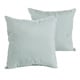 preview thumbnail 1 of 3, Sunbrella Canvas Spa Blue Indoor/ Outdoor Square Knife Edge Pillow Set