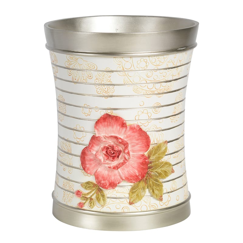 Pink Floral Bath Accessory Set or Separates