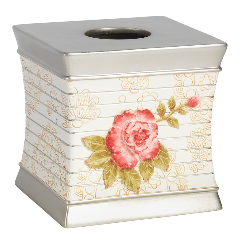 Pink Floral Bath Accessory Set or Separates