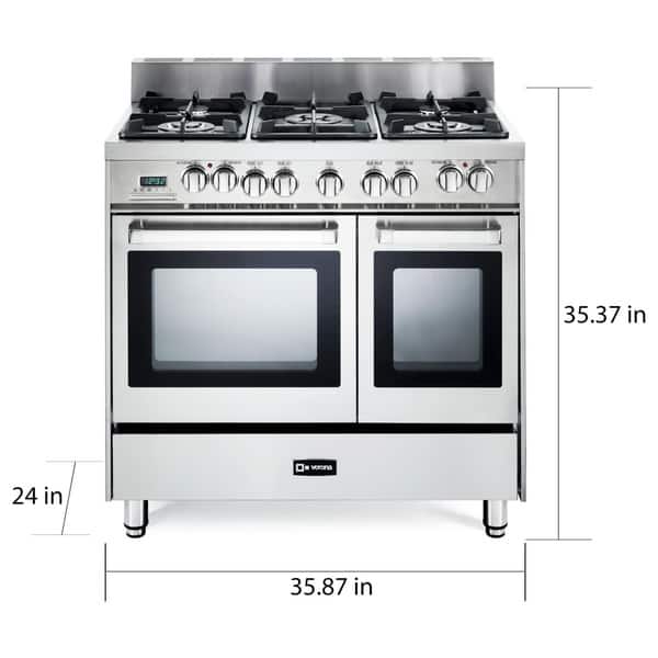 Verona 36 Inch Pro Style Dual Fuel Double Oven Range Verona 36 Inch Pro Style Dual Fuel Double Oven Range