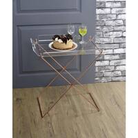 Acme Furniture Cercie Clear Acrylic and Copper Tray Table