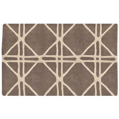 LaMont Home Luxenberg Tan/ Ivory Geometric 20-inch x 30-inch Bath Rug - Tan