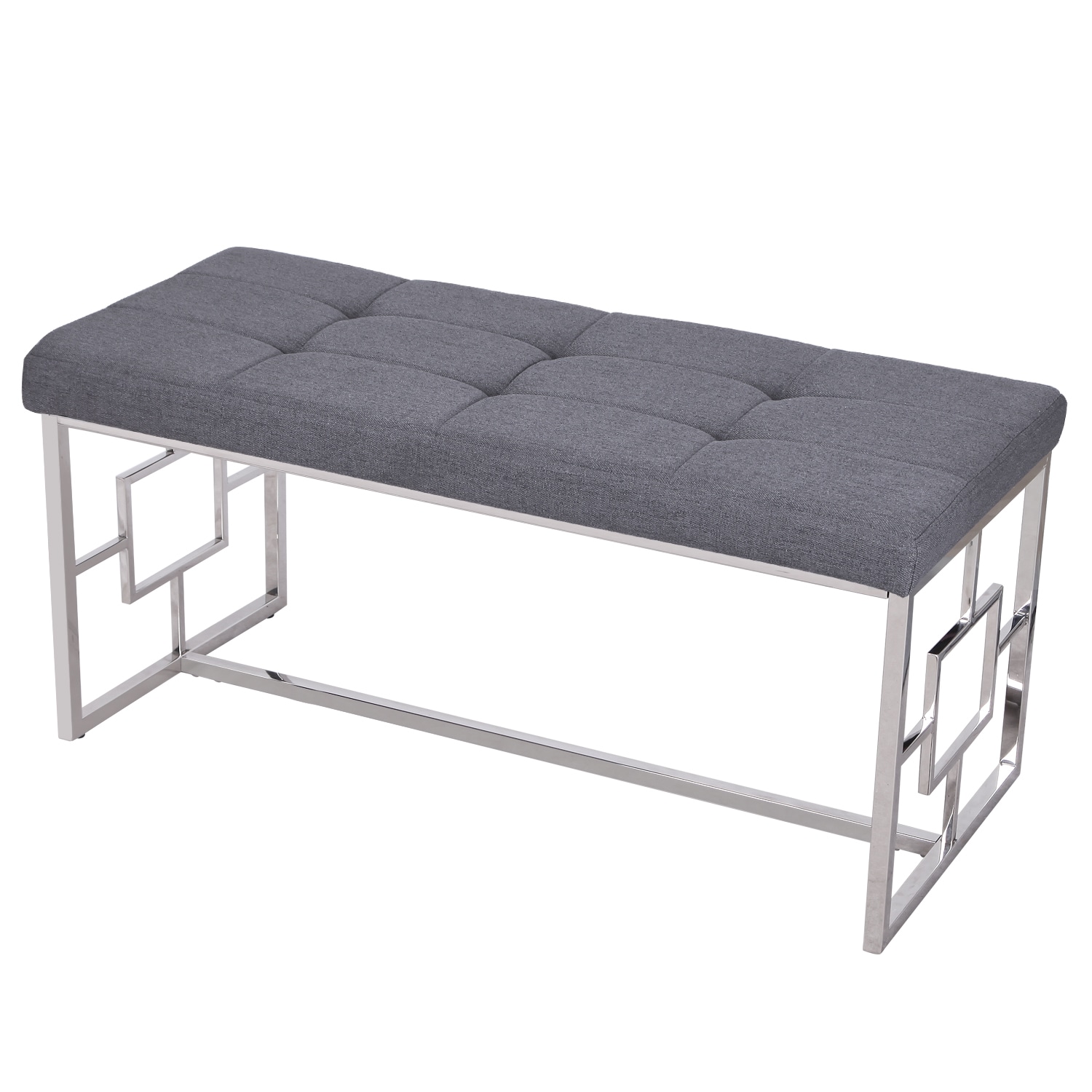 Adeco Stainless Steel Bench Entryway Footstool Grey Ebay - Picture Of adeco stainless steel bench entryway footstool grey ebay - picture of
