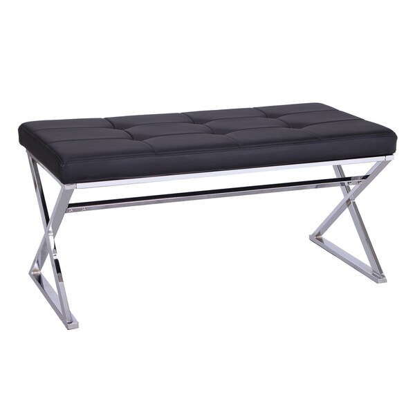 Shop Adeco Metal Bench Entryway Footstool - Free Shipping Today ...