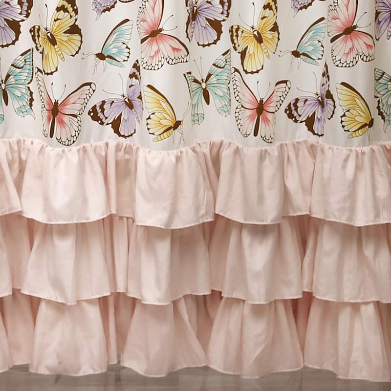 Lush Decor Flutter Butterfly Shower Curtain