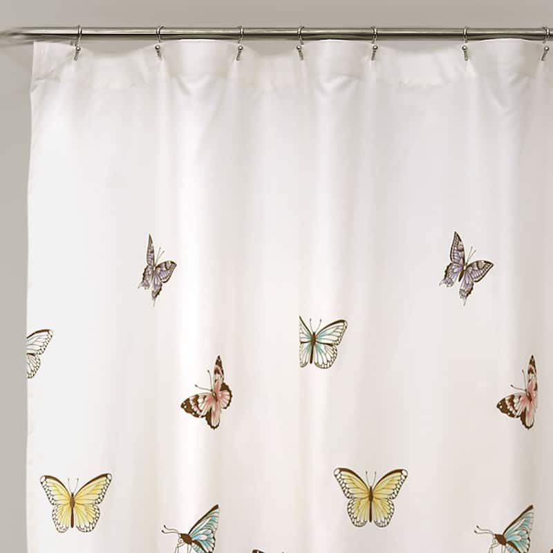 Lush Decor Flutter Butterfly Shower Curtain