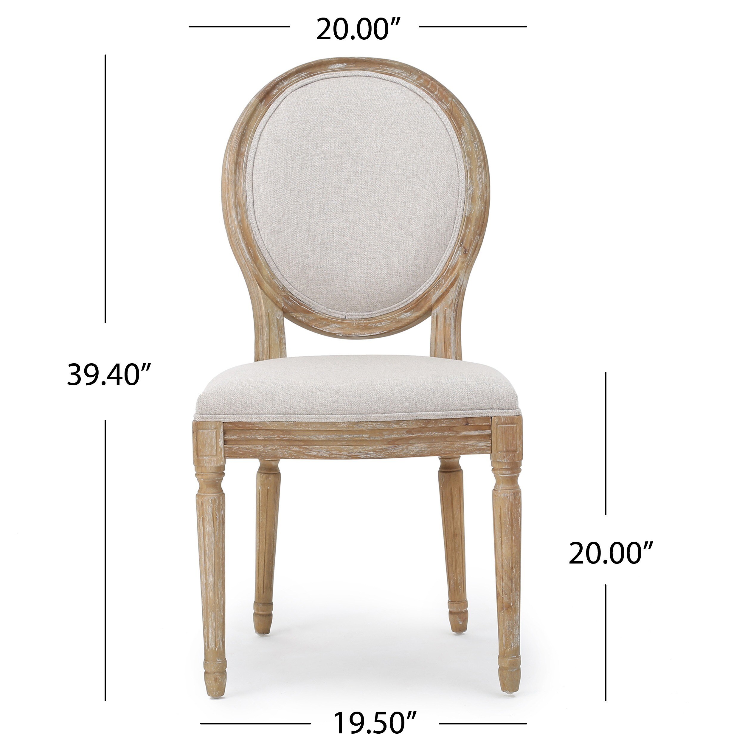Phinnaeus Fabric Dining Chair By Christopher Knight Home Set Of 2