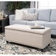 preview thumbnail 9 of 60, Tatiana Contemporary Fabric Storage Ottoman with Nailhead Trim by Christopher Knight Home Wheat