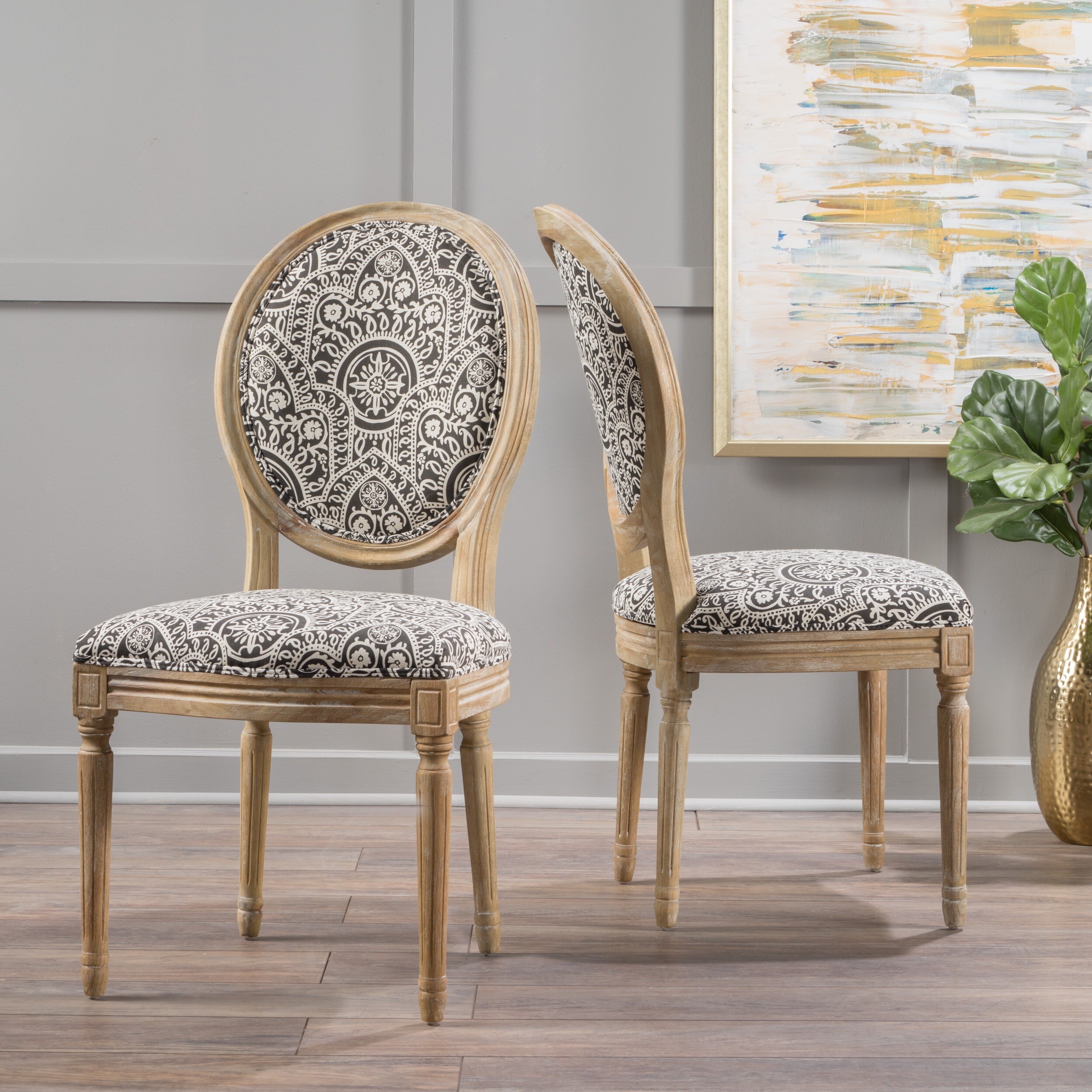 dining chairs patterned