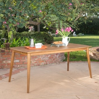 Sunqueen Outdoor Acacia Wood Rectangle Dining Table by Christopher Knight Home - 71.00 x 35.50 x 29.25