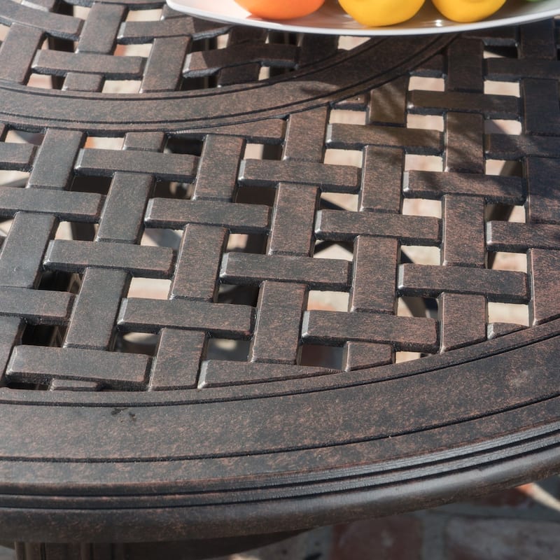 Alfresco Outdoor 5-piece Cast Aluminum Circular Dining Set by Christopher Knight Home