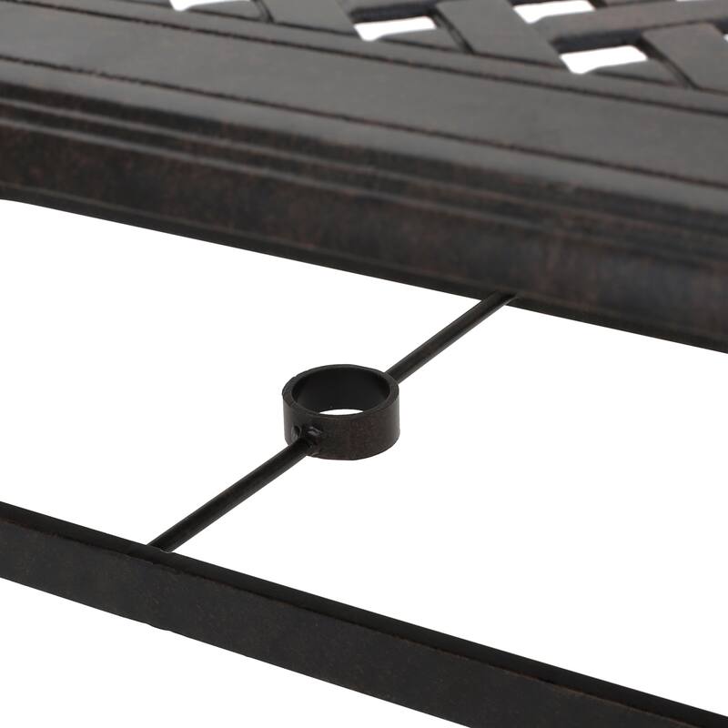 Alfresco Outdoor 7-piece Cast Aluminum Rectangle Dining Set by Christopher Knight Home - N/A