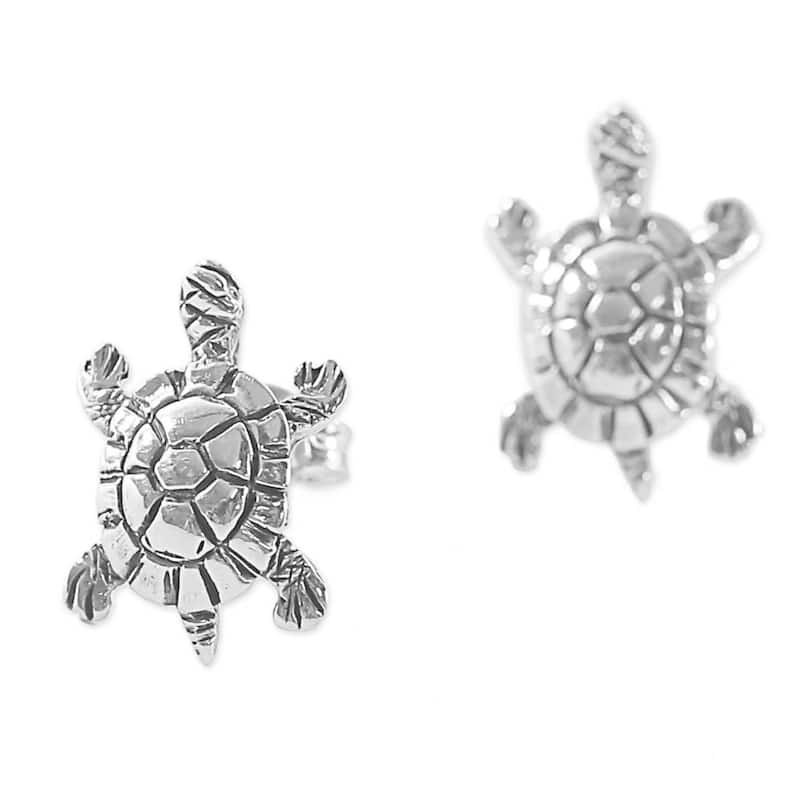 Sterling Silver 'Little Turtles' Earrings - 0.6*0.4