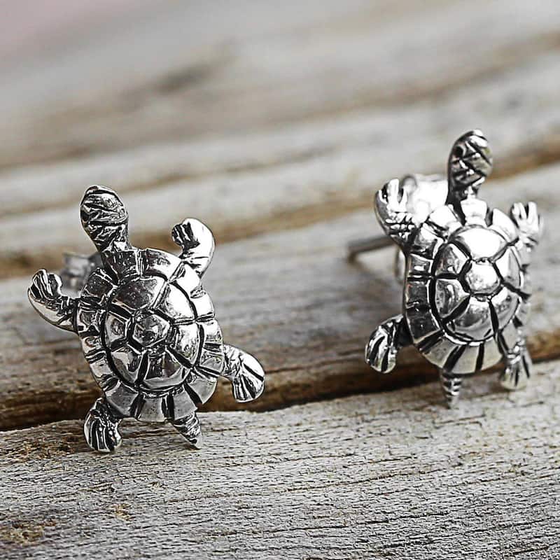 Sterling Silver 'Little Turtles' Earrings - 0.6*0.4