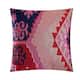 LUX-BED 1-Piece Pearce Garden Decorative Navy/Red/Pink Throw Pillow