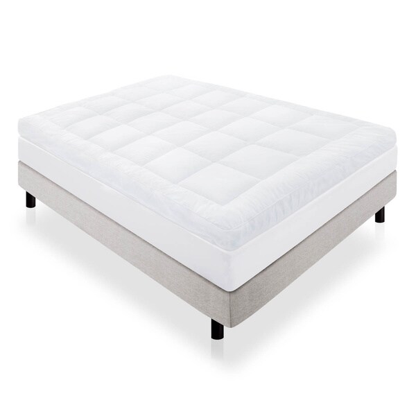 lucid down alternative and gel memory foam mattress topper