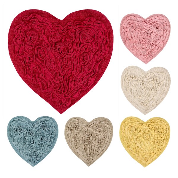 BELLFLOWER HEART SHAPE RUG -(25"x25")