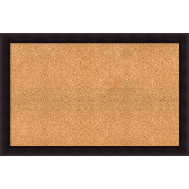 Framed Cork Board, Choose Your Custom Size, Portico Espresso Wood