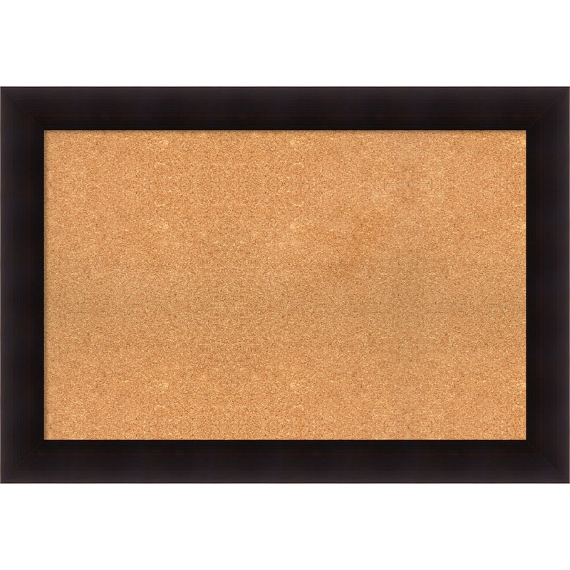 Framed Cork Board, Choose Your Custom Size, Portico Espresso Wood
