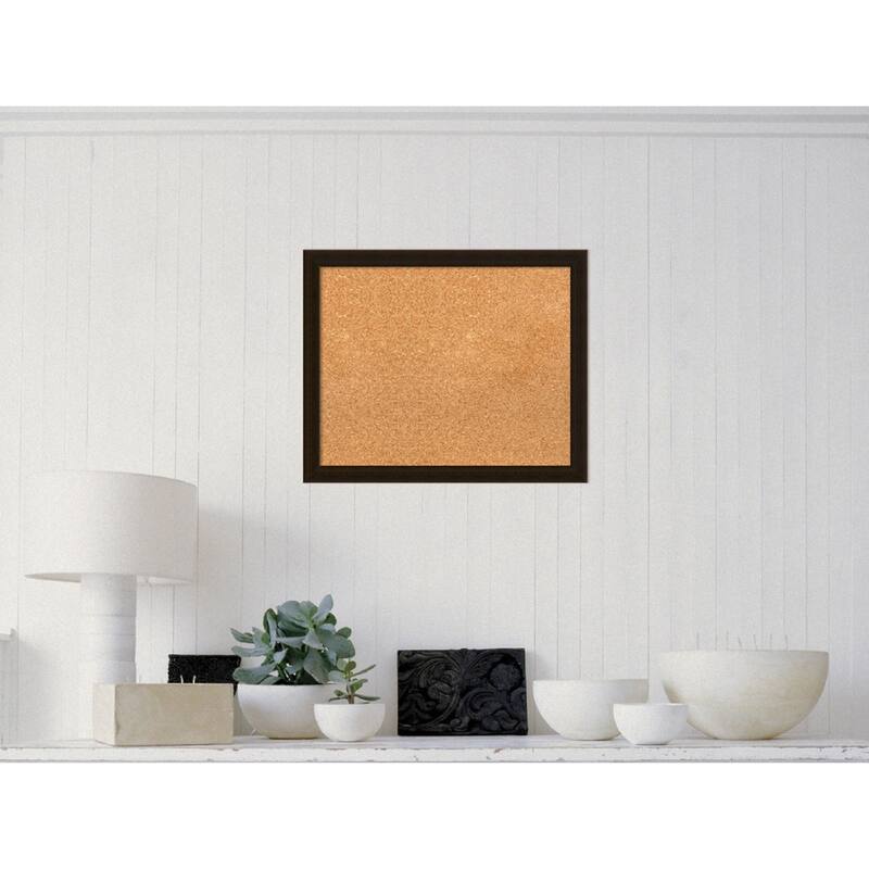 Framed Cork Board, Choose Your Custom Size, Portico Espresso Wood