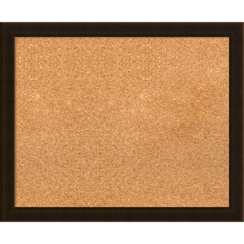 Framed Cork Board, Choose Your Custom Size, Portico Espresso Wood