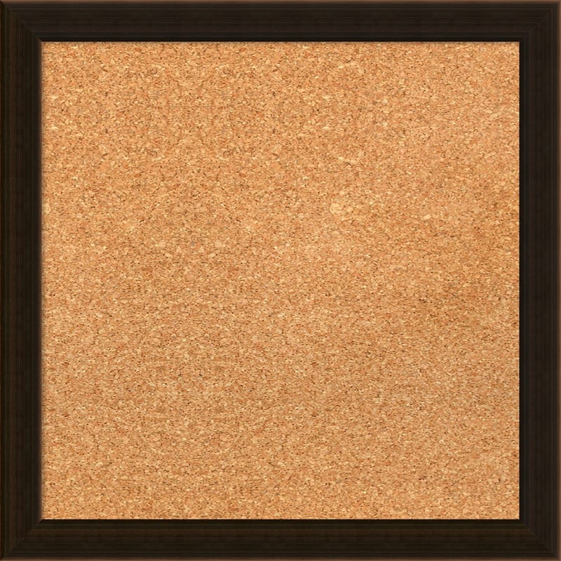 Framed Cork Board, Choose Your Custom Size, Portico Espresso Wood