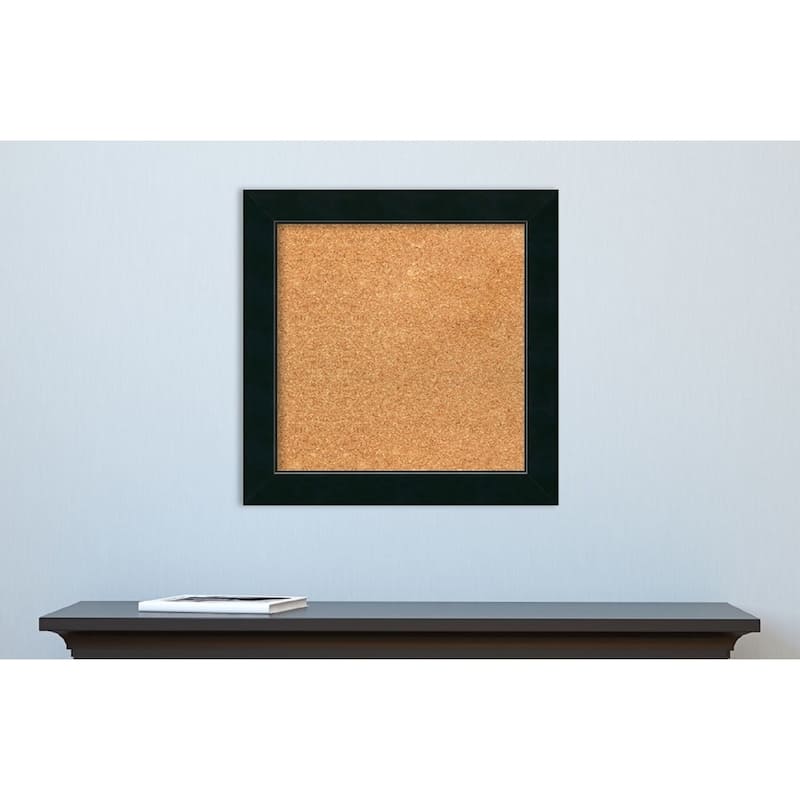 Framed Cork Board, Choose Your Custom Size, Corvino Satin Black Wood