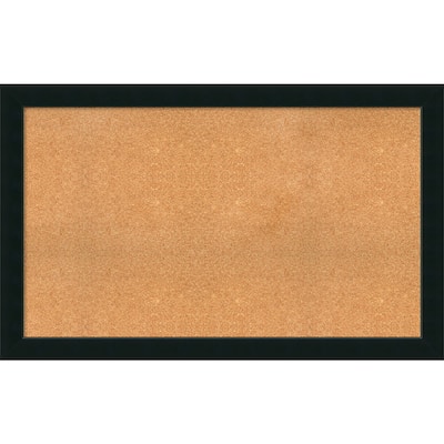Framed Cork Board, Choose Your Custom Size, Corvino Satin Black Wood