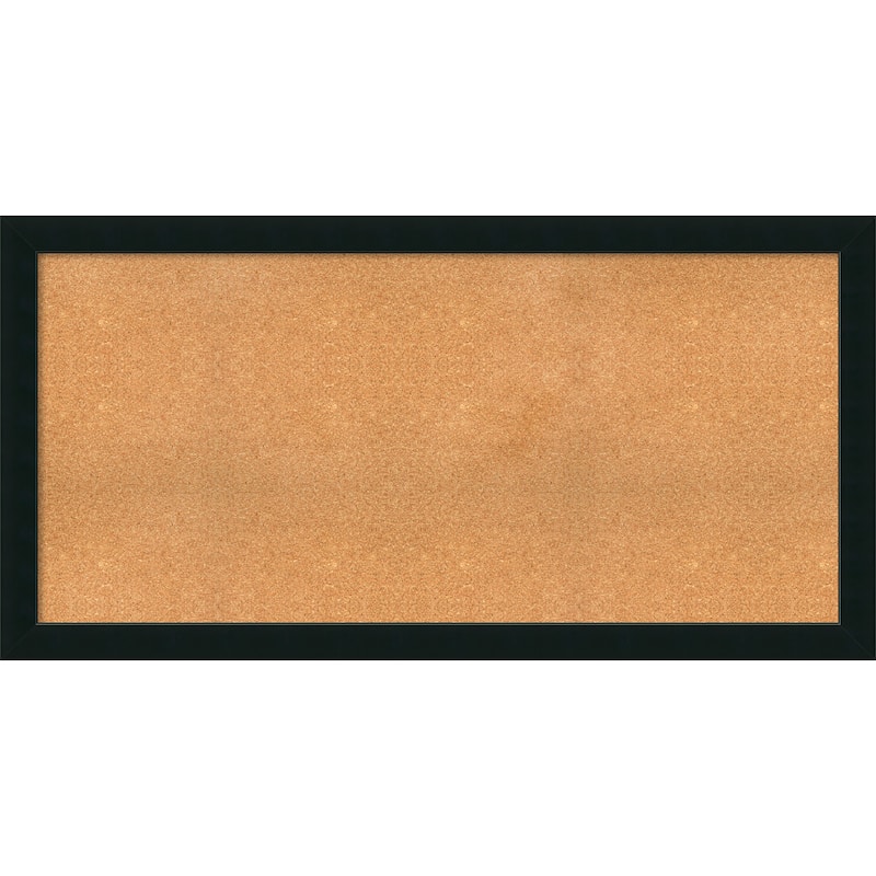 Framed Cork Board, Choose Your Custom Size, Corvino Satin Black Wood