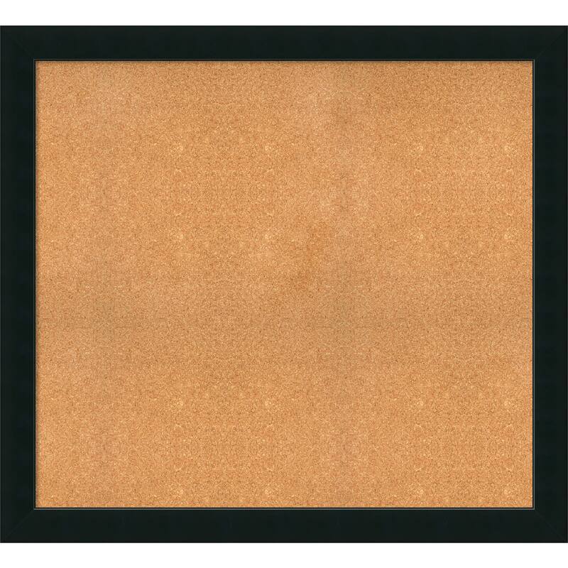 Framed Cork Board, Choose Your Custom Size, Corvino Satin Black Wood