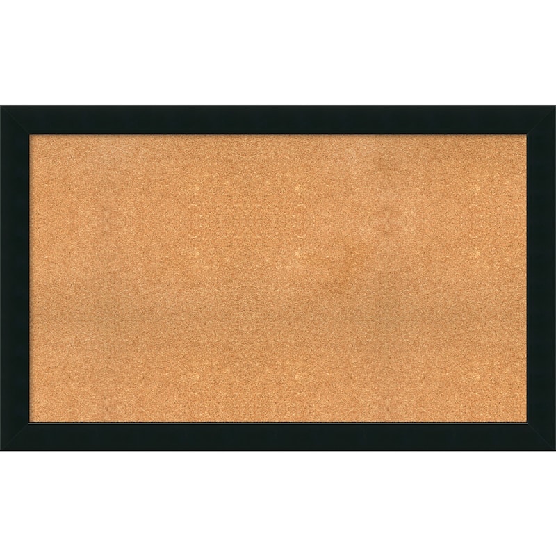 Framed Cork Board, Choose Your Custom Size, Corvino Satin Black Wood