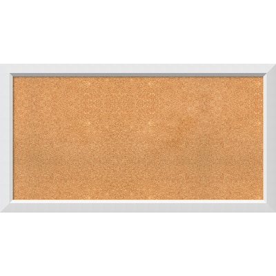 Framed Cork Board, Choose Your Custom Size, Blanco White Wood
