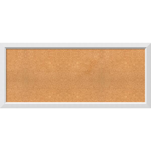 Shop Framed Cork Board Choose Your Custom Size Blanco White Wood