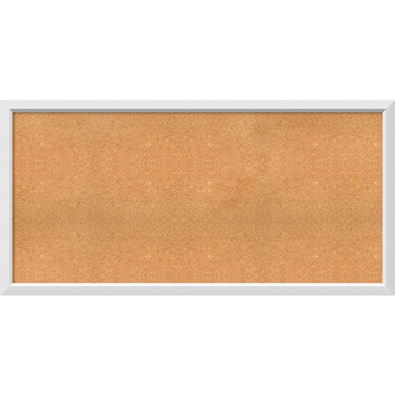 Framed Cork Board, Choose Your Custom Size, Blanco White Wood