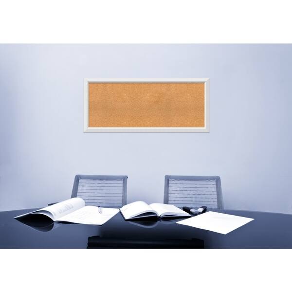 Shop Framed Cork Board Choose Your Custom Size Blanco White Wood