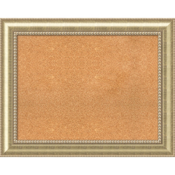 Framed Cork Board, Choose Your Custom Size, Astoria Champagne Wood